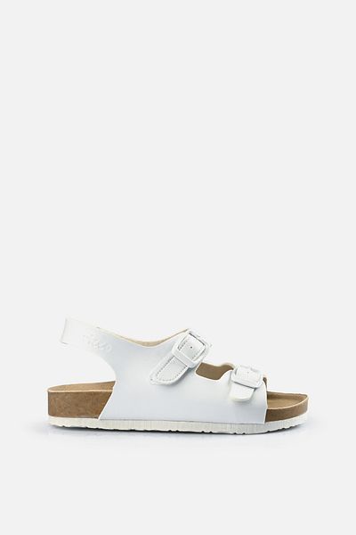 Vicco Last Buckle Girl's White Sandals