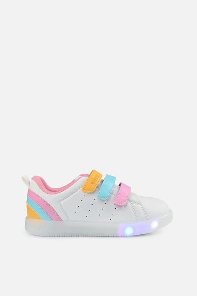 Vicco Sun Light Girl's White/Pink Sneaker