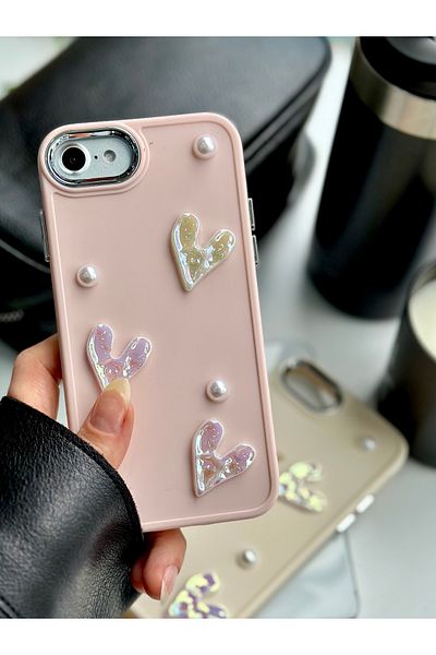Go Aksesuar حافظة سيليكون مرنة بتصميم لعبة حجر القلب ثلاثية الأبعاد متوافقة مع هاتف Iphone 7 - 8 - Se 2020 - Se 2022