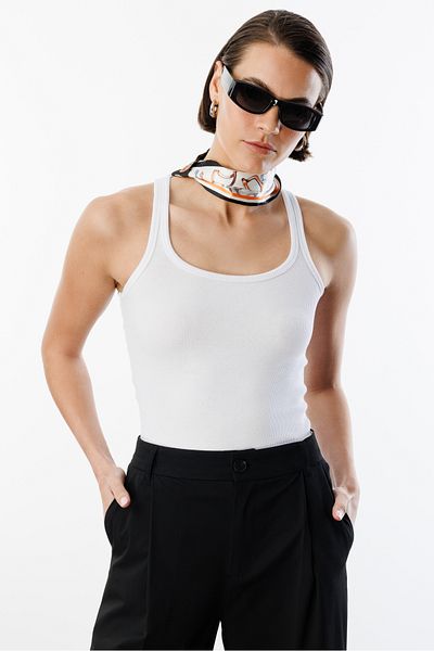 GENIUS STORE Tricou de bază cu aspect cu nervuri pentru femei ATLET1