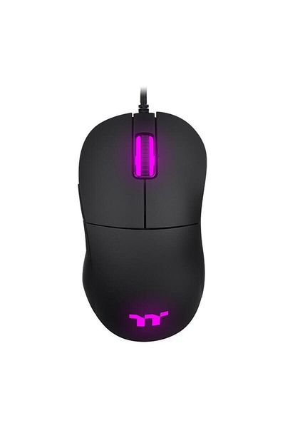 THERMALTAKE Mouse optic gaming Thermaltakle Premium Damysus, iluminare RGB, Ergonomic, Cu brad, 19000 dpi (Negru)