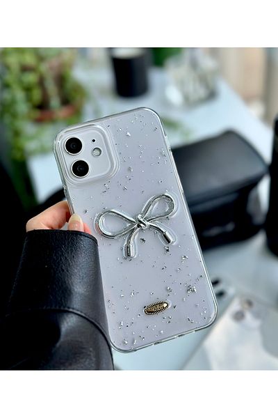 Go Aksesuar حافظة سيليكون مرنة بتصميم لعبة شريطية فضية متوافقة مع هاتف Iphone 12 و12 Pro