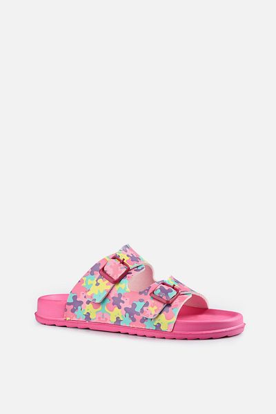 Vicco Gibli Ii Printed Girl's Fuchsia Slippers
