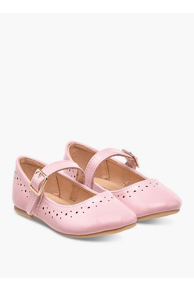 Flora Bella by Shoexpress Cutout Detail Ballerina Shoes with Buckle Closure
