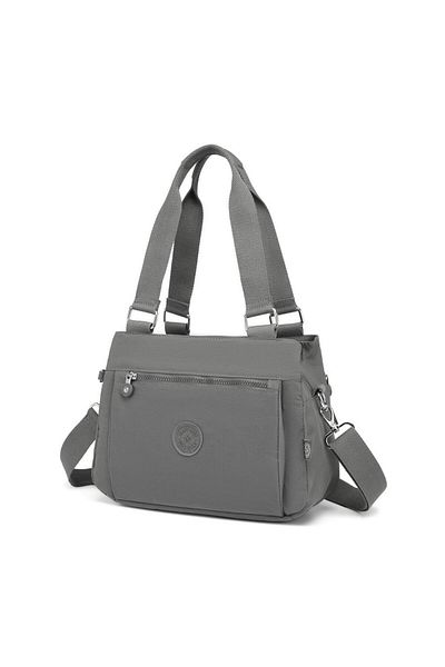 SMART BAGS Geantă de umăr pentru femei Crinkle Fabric Genți inteligente 1125 Gri închis