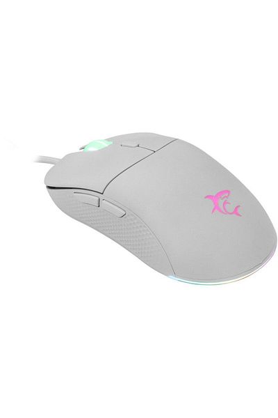 white shark Mouse Gaming White Shark GM-5010 BAGDEMAGUS, iluminare RGB, 7.200 dpi, Cu brad (Alb)