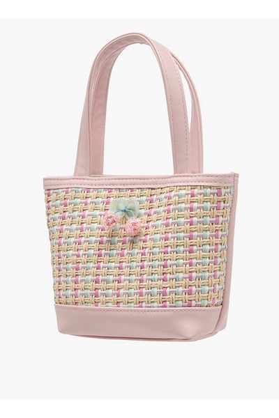 Flora Bella by Shoexpress Textured Tote Bag with Double Handle and Snap Button Closure