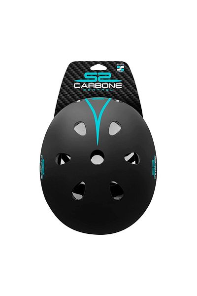 Homio Protective helmet, for bicycle, scooter, skateboard, roller, 53-57 cm, black, Carbone Control