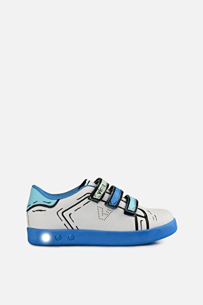 Vicco Picasso Işıklı Erkek Çocuk Beyaz/saks Mavi Sneaker