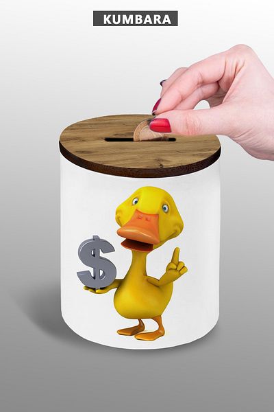 Bytwo 9 cm Ceramic Piggy Bank with Duck Design Small Size Table Top 25 Kgs261