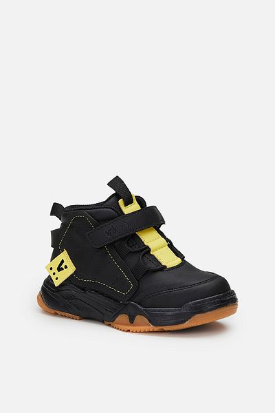 Vicco Omega Lightweight Baby Boy Black/Yellow Boots