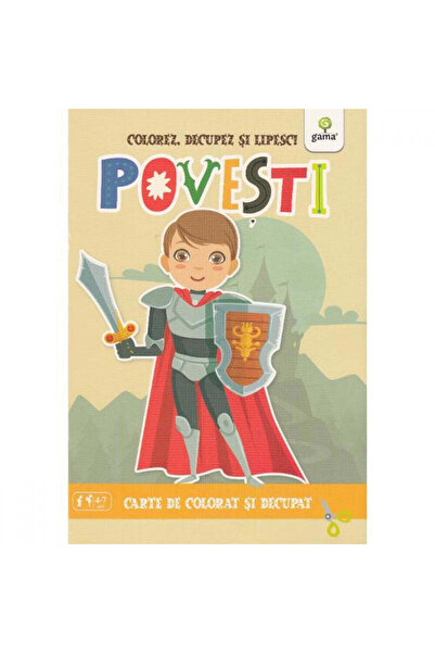 Gama Colorează, decupează și lipește! Povești - Carte de colorat și decupat