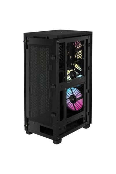 Corsair Carcasa Corsair iCUE 2000D RGB AIRFLOW Mini-ITX mic-form-factor, fara sursa, Negru