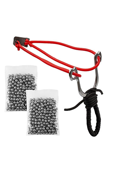 Depox Sada kovových praků IdeallStore, Sling King, provázek, černý, 15 cm a 2...