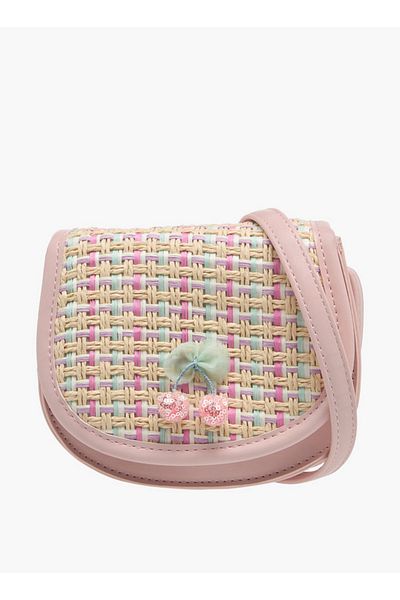 Flora Bella by Shoexpress Textured Crossbody Bag with Strap Handle and Flap Closure