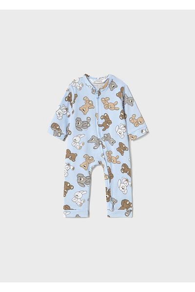 MAYORAL Baby Front Zippered Jumpsuit with Booties