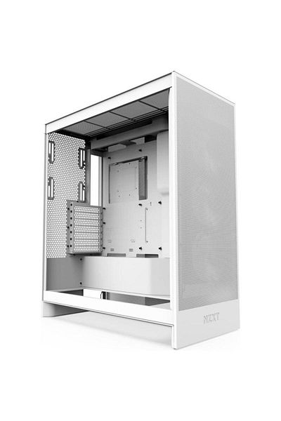 Nzxt Carcasa NZXT H7 Flow 2024, Turnul de mijloc, sticlă securizată (Alb)