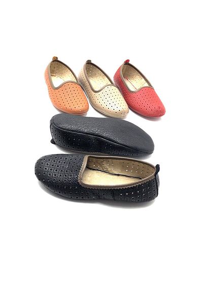 Deritarz Genuine Leather Breathable Perforated Hajj Umrah Tawaf Booties and Home Shoes