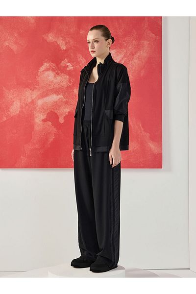 Unique Yet Striped Wide Leg Tracking Pants