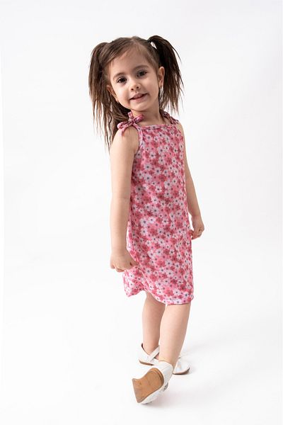 BUUFUU summer girl's suspender printed dress