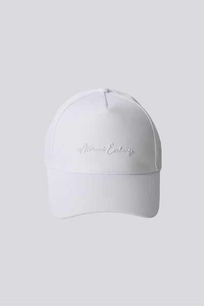 Armani Exchange Women's Cotton Breathable Adjustable Buckle White Sports Hat Xw 000956   Af13848-U0002