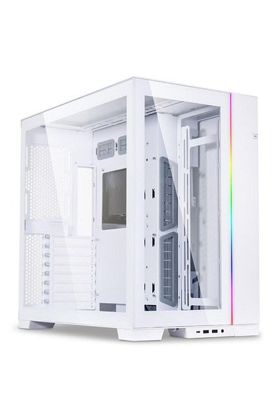 Lian Li Carcasa Lian Li O11 Dynamic EVO, Tempered Glass, Mid-Tower, fara sursa, ATX (Alb)