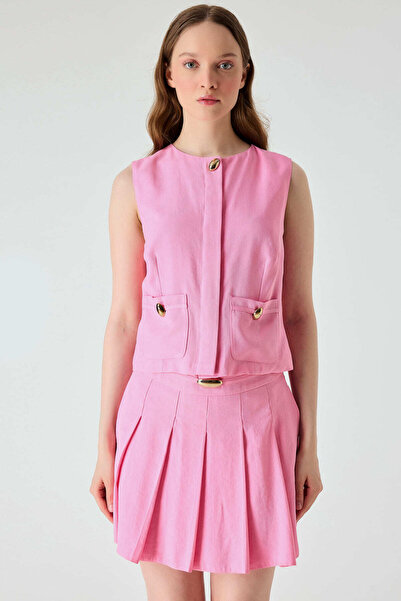 FEVER Metal toka detaylı yelek