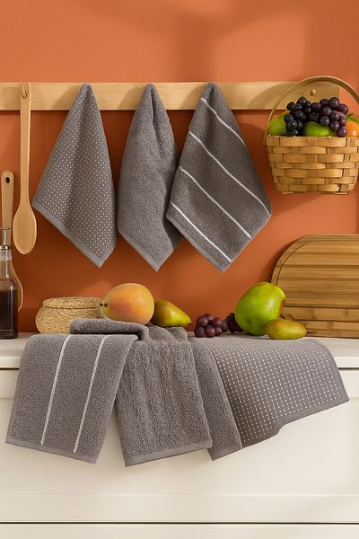 Formeya 6-teiliges Küchenhandtuch-Set – Küchenhandtuch-Handtuch-Set 30 x 50 cm
