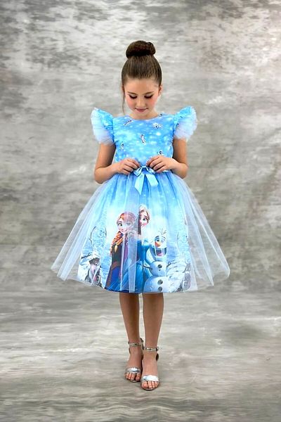 DeKuBaby Super Concept Rochie de Seara pentru Fete cu Volană din Tulle Costum de petrecere-ziua de nastere