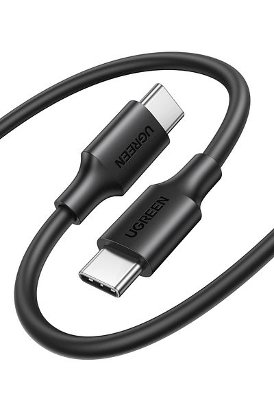 Ugreen 60W USB-C to USB-C Charging Cable, 1M, PD 3.0, Compatible for iPhone, Galaxy, Huawei, Black