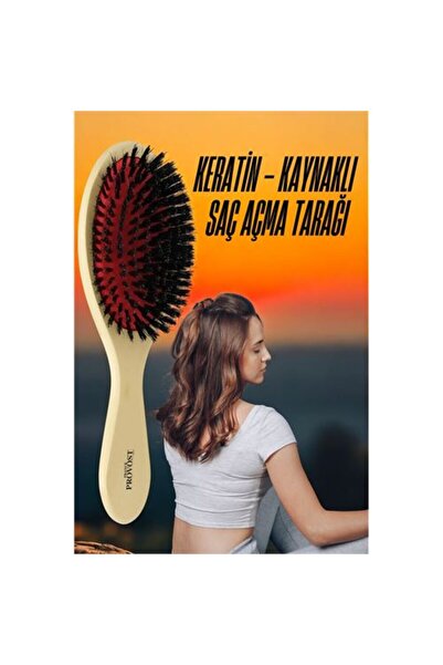 ModaCar Keratin Mikro Kaynak Saç Açma Fırçası Sağlıklı Ahşap