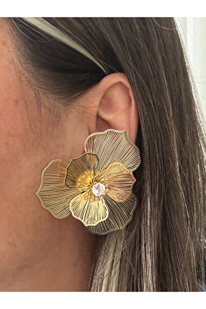 bijuxbymrv Special Design Big Flower Earrings