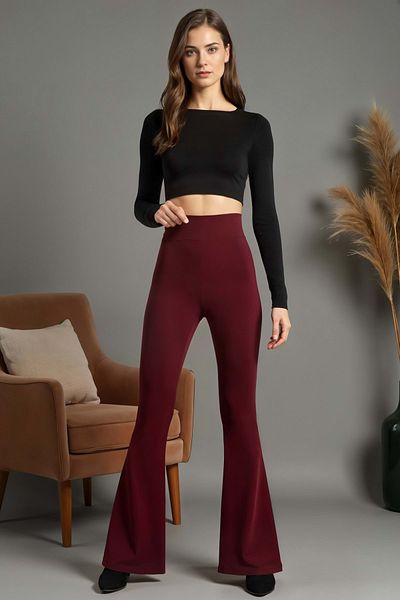 DARK SEER DS LUNA BURGUND SPANISCHE LEGGINGS mit hoher Taille, Straffung und Flexibilität