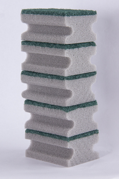 EverKlean Pack of 20 Corrugated Gray Economical Nail Protection Dish Sponges