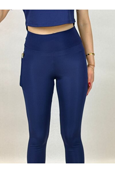 exxitcollection Αθλητικό κολάν υφασμάτινο υψηλής μέσης κατάδυσης με τσέπες