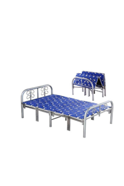 ROYAL ROSE Heavy Duty Adjustable Folding Single Bed with Steel Metal Bed Frame with Tool-Free Setup