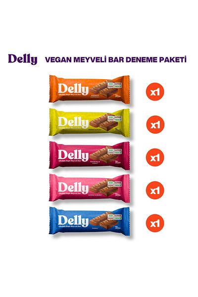 Delly 5 Vegan Fruit Bars Trial Pack