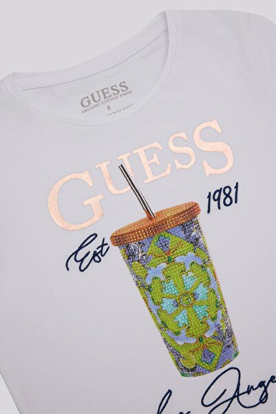 Guess Λευκό μπλουζάκι για κορίτσια BG Store