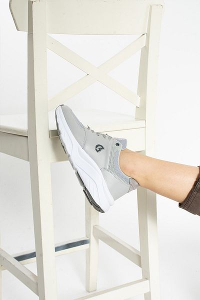 Getcho Nesra Gri Pantofi sport pentru femei, alb, talpă groasă, pantofi casual confortabil pentru mers pe jos, pentru utilizare zilnică