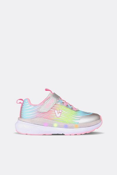 Vicco Maggie Silver Colored Lighted Girl's Sneaker