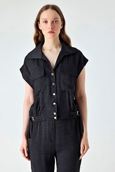 FEVER Toka detaylı açık yakalı gömlek