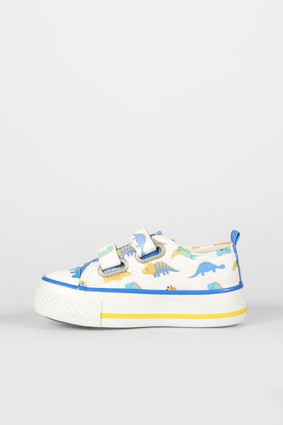 Vicco Done Patterned Baby Boy White/Sax Blue Sneaker