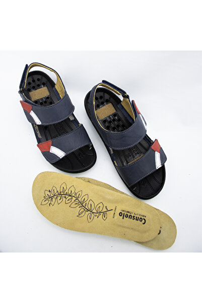 CONSUELO Orthopedic Leather Slippers with Velcro Soles 10403