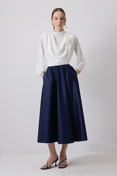 Touché Privé Rose Detailed Draped Bluz