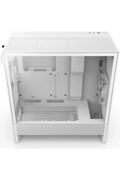 Nzxt Carcasa NZXT H5 Flow 2024, sticlă securizată, Turnul Mijlociu (Alb)