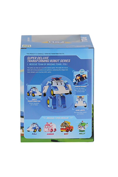 babydoor Toys Poli Sesli ve Işıklı Robocar Poli Büyük Transforming Robot Poli
