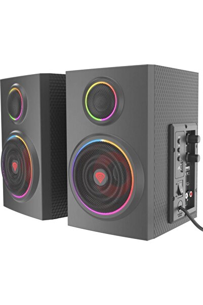 Genesis Boxe Wireless 2.0 Genesis Helium 300BT, 24W RMS, Bluetooth 5.0, iluminare ARGB (Negru)