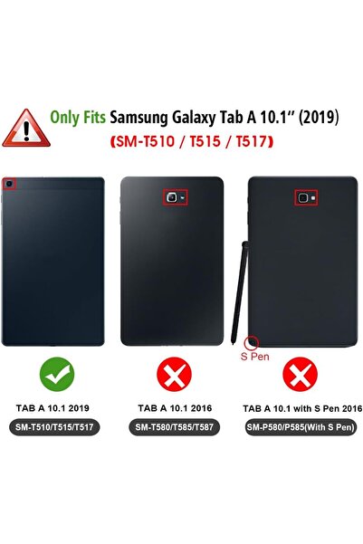 UnDePlus حافظة سامسونج جالاكسي تاب A 10.1 T510 T515 T517 أنيقة مع حامل للأطفال