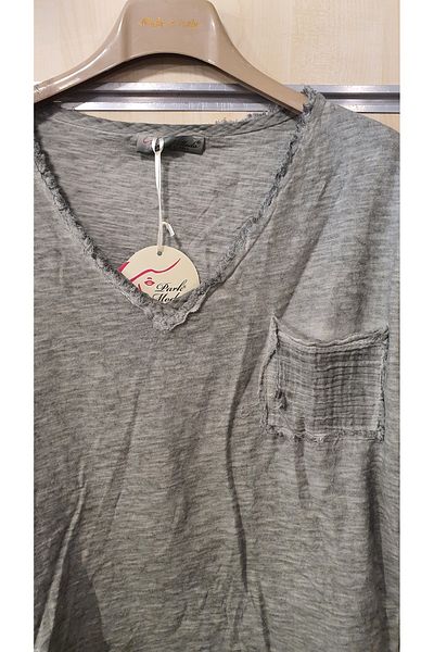 Park Moda ΜΠΛΟΥΖΑ ΒΑΜΒΑΚΙ ΜΕ ΜΟΝΗ ΤΣΕΠΗ ΜΕ ΛΕΠΤΟΜΕΡΗ ΚΡΟΣΙΑ