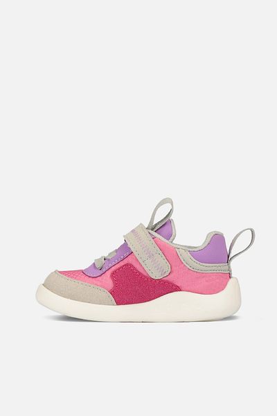 Vicco Trick Light and Pink Girls First Step Casual Shoes